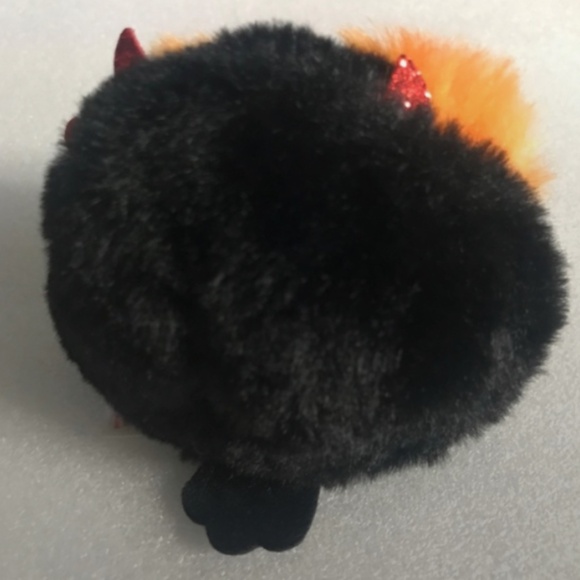 Ty Puffies (Beanie Balls) - WHODINI the 2023 Halloween Orange Owl (3 inch) - Picture 4 of 12